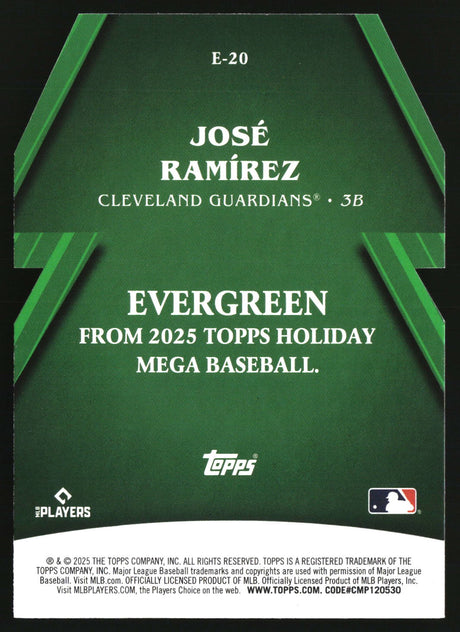 José Ramírez 2025 Topps Holiday Evergreen #E-20