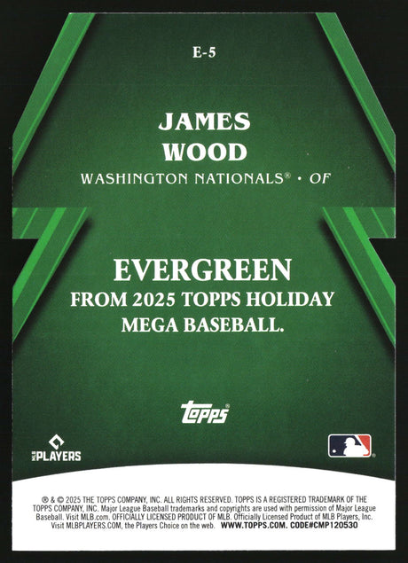 James Wood 2025 Topps Holiday Evergreen #E-5