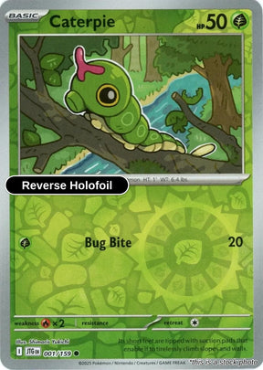 Caterpie - 001/159 - [JTG - SV09: Journey Together] - Reverse Holofoil