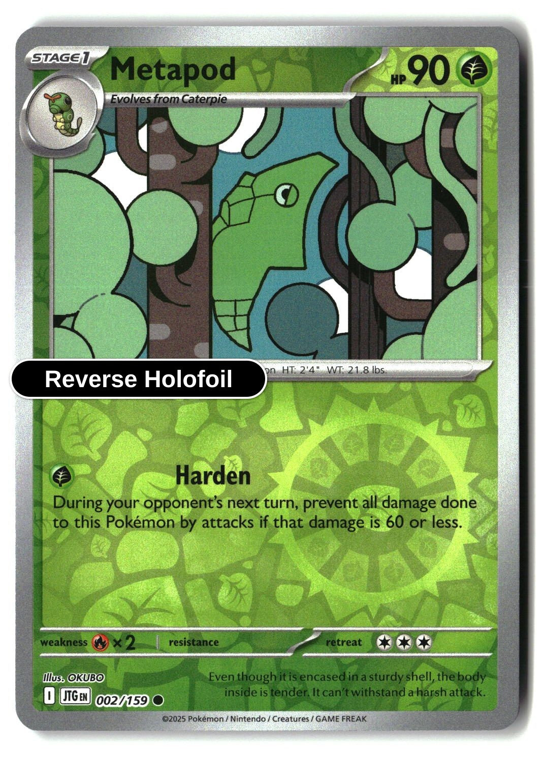 Metapod - 002/159 - [JTG - SV09: Journey Together] - Reverse Holofoil