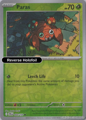 Paras - 004/159 - [JTG - SV09: Journey Together] - Reverse Holofoil