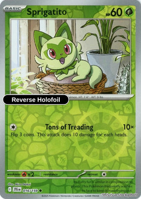 Sprigatito - 016/159 - [JTG - SV09: Journey Together] - Reverse Holofoil