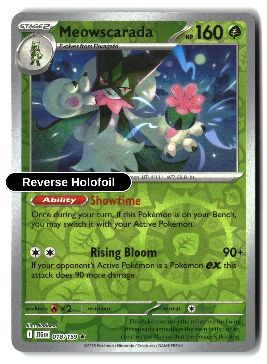 Meowscarada - 018/159 - [JTG - SV09: Journey Together] - Reverse Holofoil