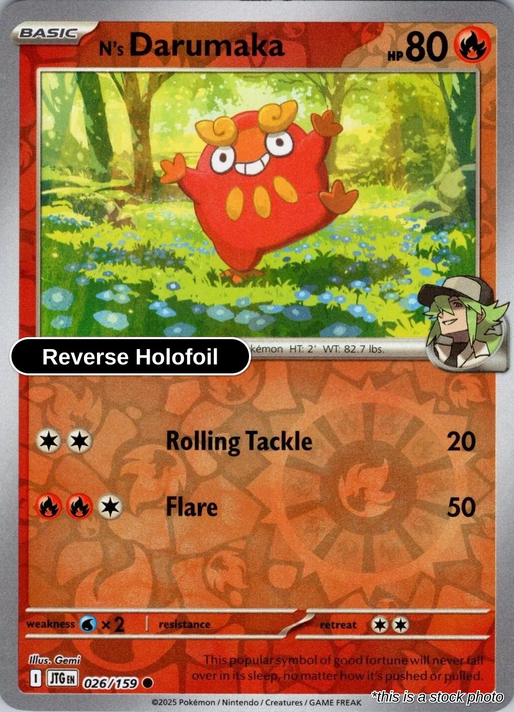 N's Darumaka - 026/159 - [JTG - SV09: Journey Together] - Reverse Holofoil