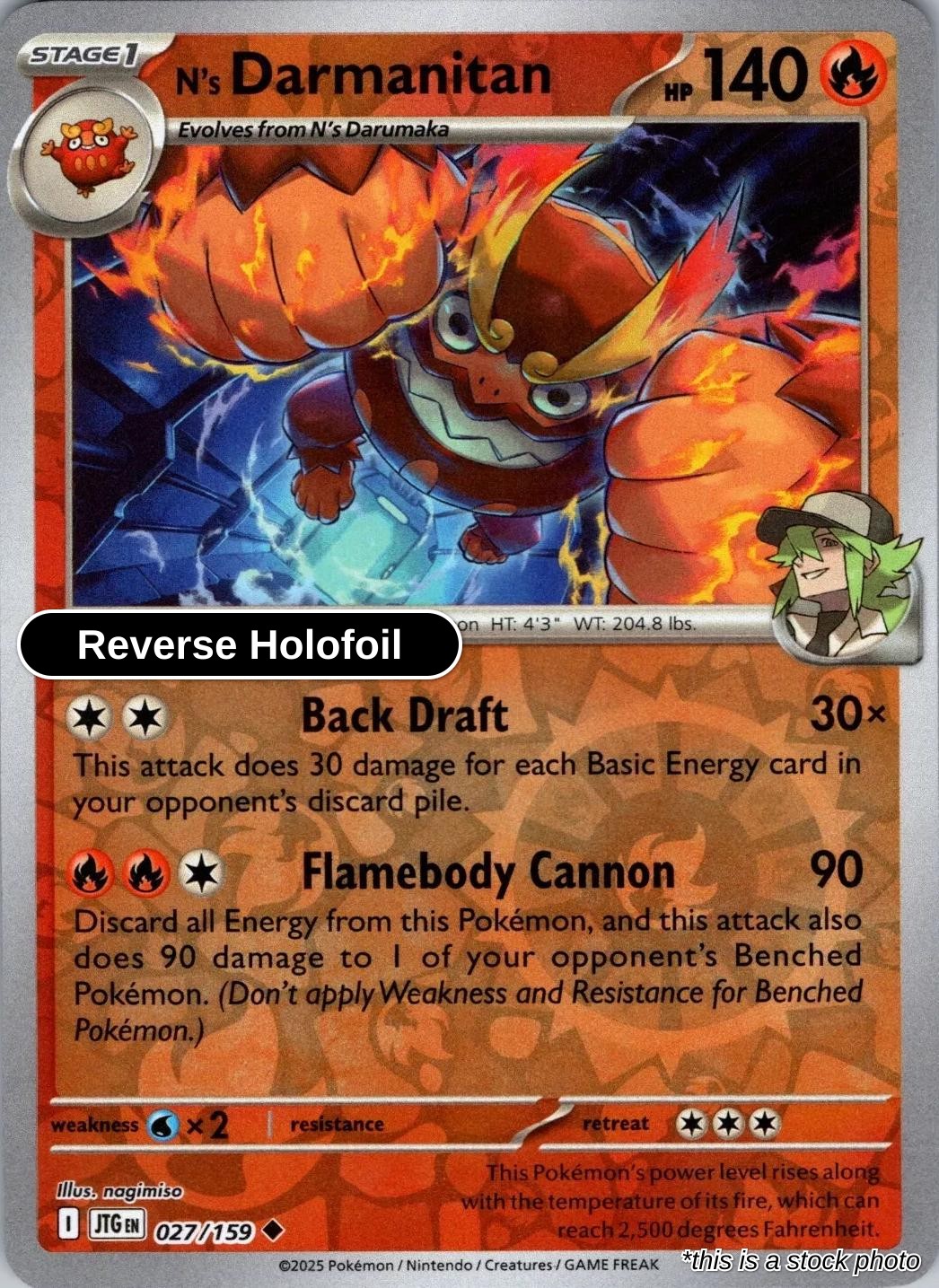 N's Darmanitan - 027/159 - [JTG - SV09: Journey Together] - Reverse Holofoil