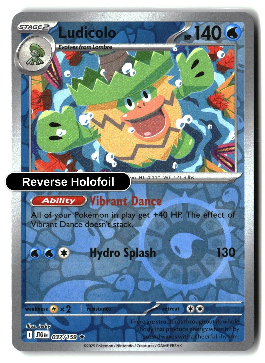 Ludicolo - 037/159 - [JTG - SV09: Journey Together] - Reverse Holofoil