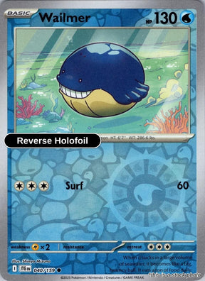 Wailmer - 040/159 - [JTG - SV09: Journey Together] - Reverse Holofoil