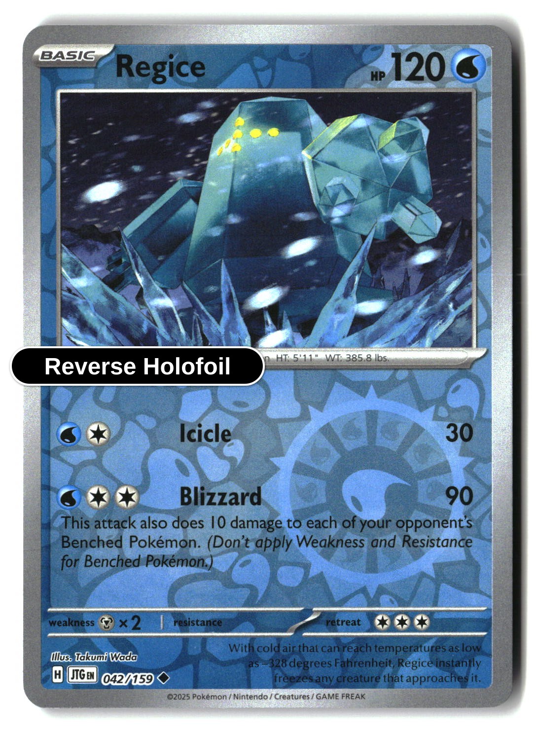 Regice - 042/159 - [JTG - SV09: Journey Together] - Reverse Holofoil