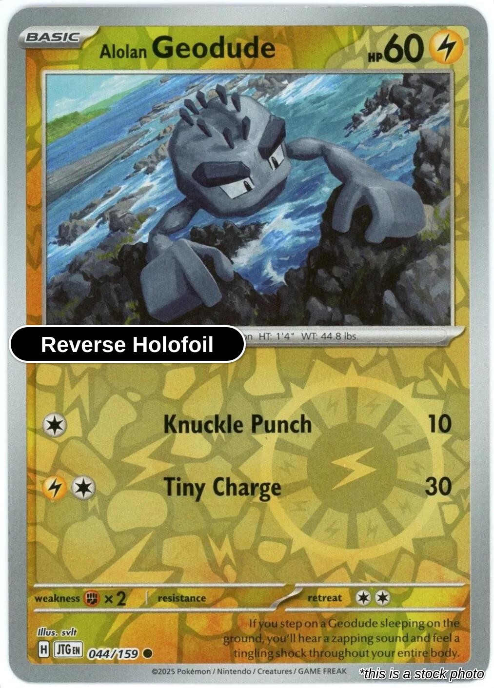Alolan Geodude - 044/159 - [JTG - SV09: Journey Together] - Reverse Holofoil