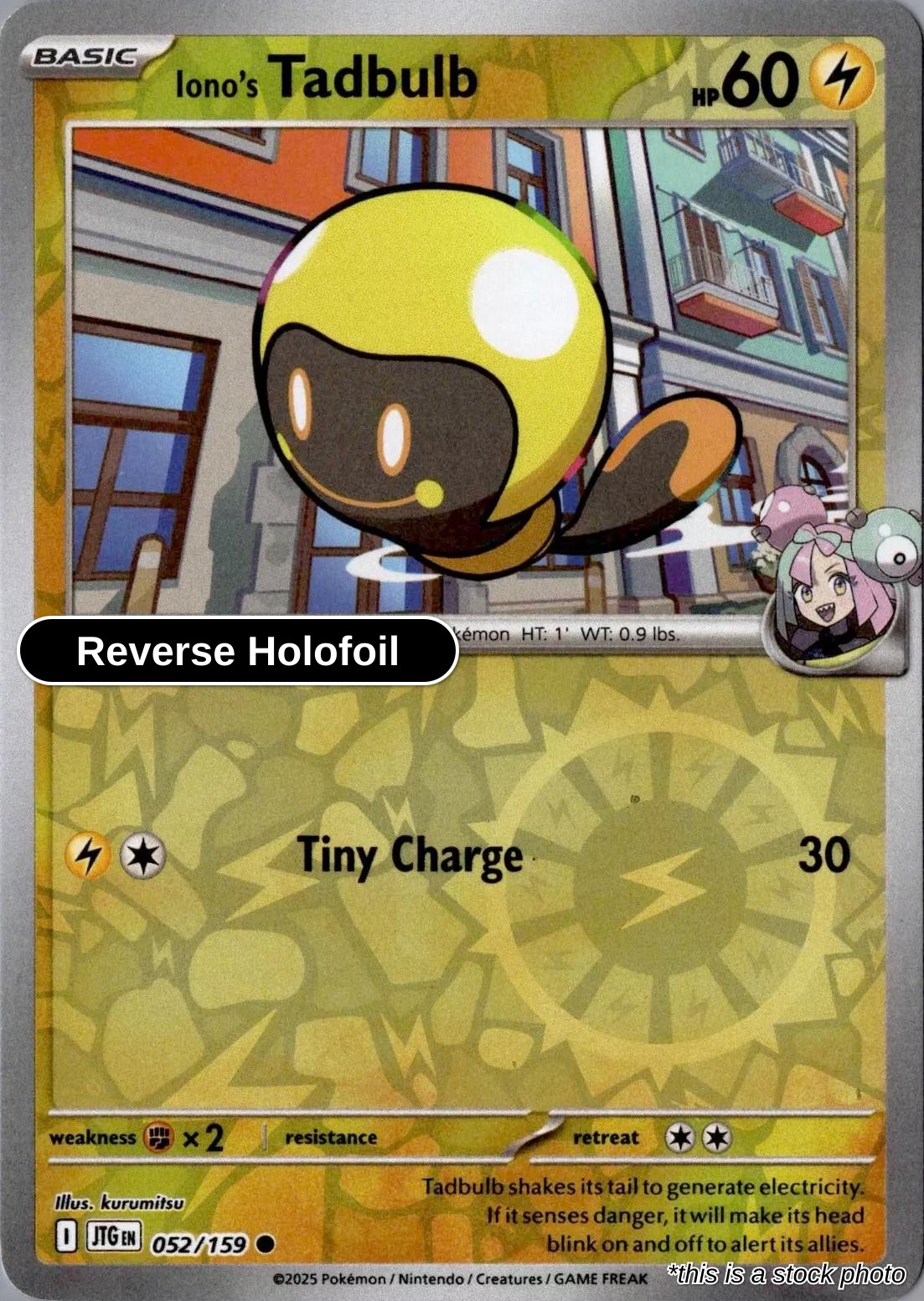 Iono's Tadbulb - 052/159 - [JTG - SV09: Journey Together] - Reverse Holofoil