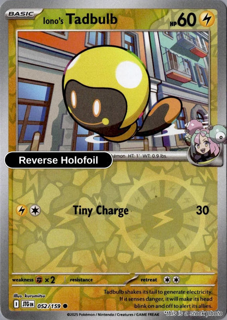 Iono's Tadbulb - 052/159 - [JTG - SV09: Journey Together] - Reverse Holofoil