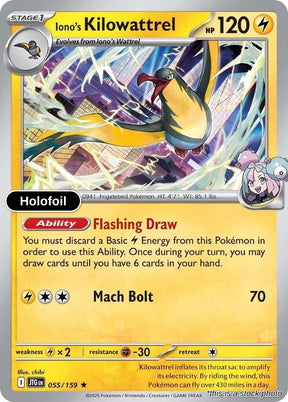 Iono's Kilowattrel - 055/159 - [JTG - SV09: Journey Together] - Holofoil
