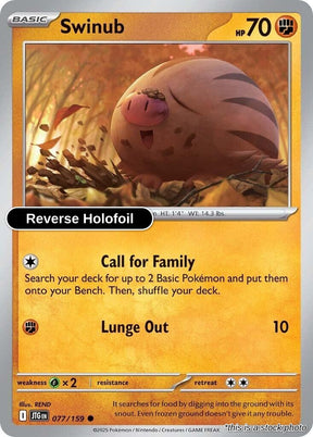 Swinub - 077/159 - [JTG - SV09: Journey Together] - Reverse Holofoil