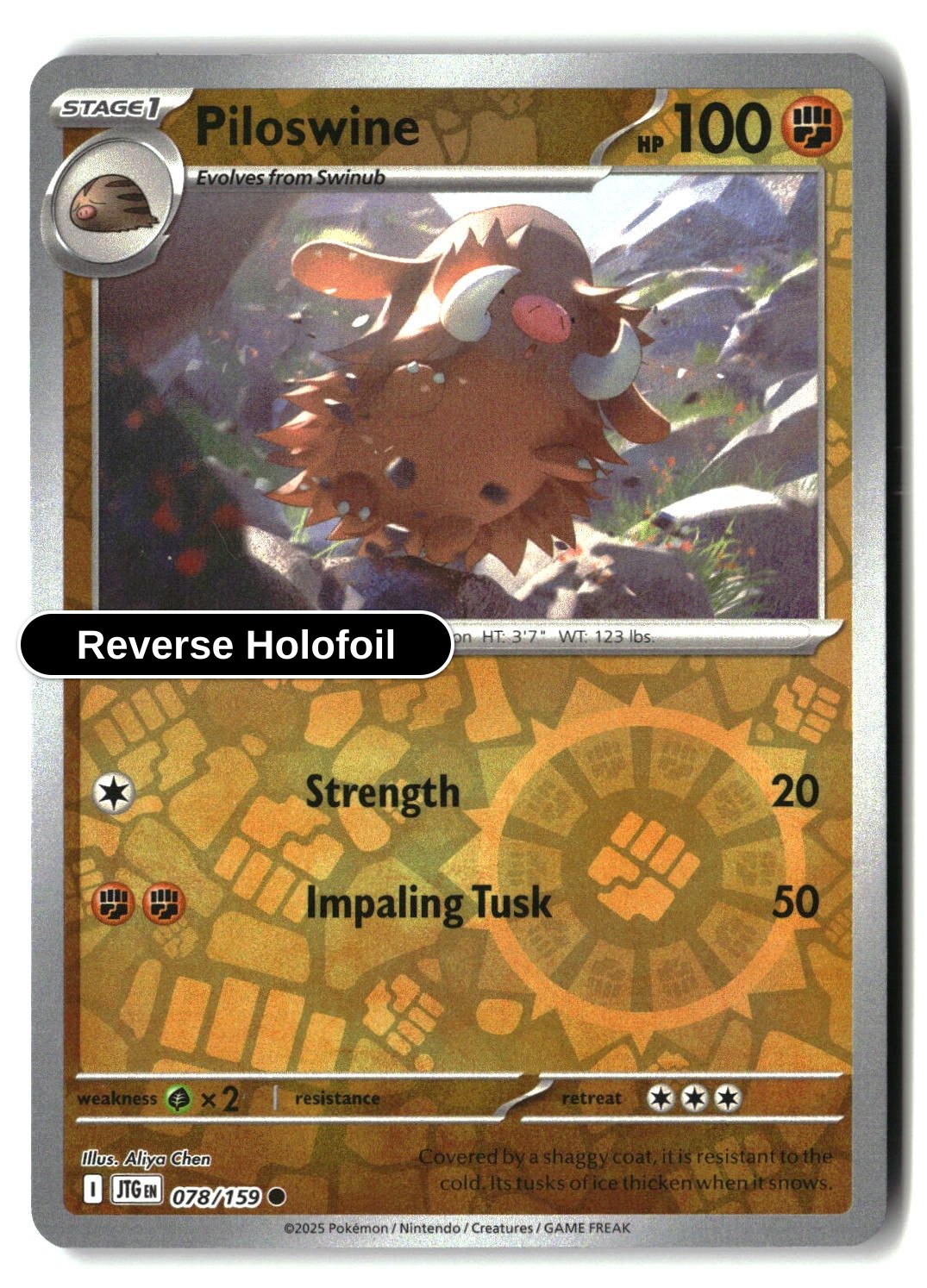 Piloswine - 078/159 - [JTG - SV09: Journey Together] - Reverse Holofoil