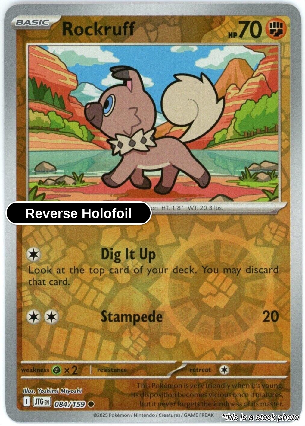 Rockruff - 084/159 - [JTG - SV09: Journey Together] - Reverse Holofoil