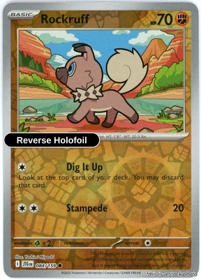 Rockruff - 084/159 - [JTG - SV09: Journey Together] - Reverse Holofoil