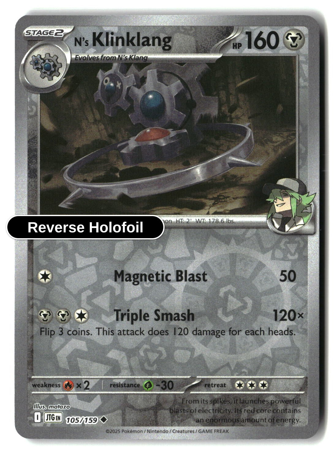 N's Klinklang - 105/159 - [JTG - SV09: Journey Together] - Reverse Holofoil