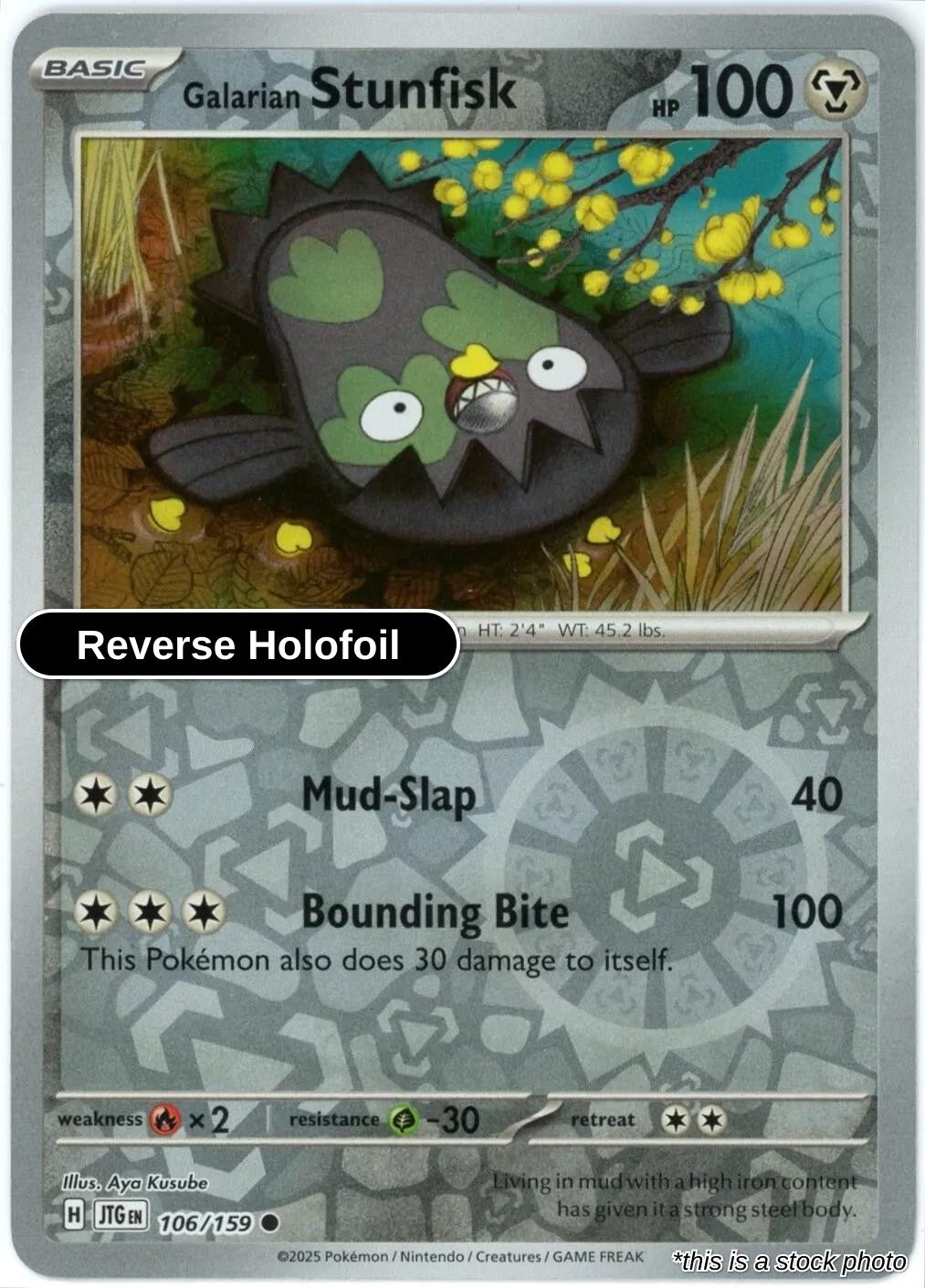 Galarian Stunfisk - 106/159 - [JTG - SV09: Journey Together] - Reverse Holofoil