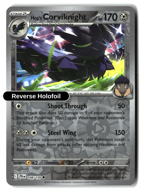 Hop's Corviknight - 108/159 - [JTG - SV09: Journey Together] - Reverse Holofoil
