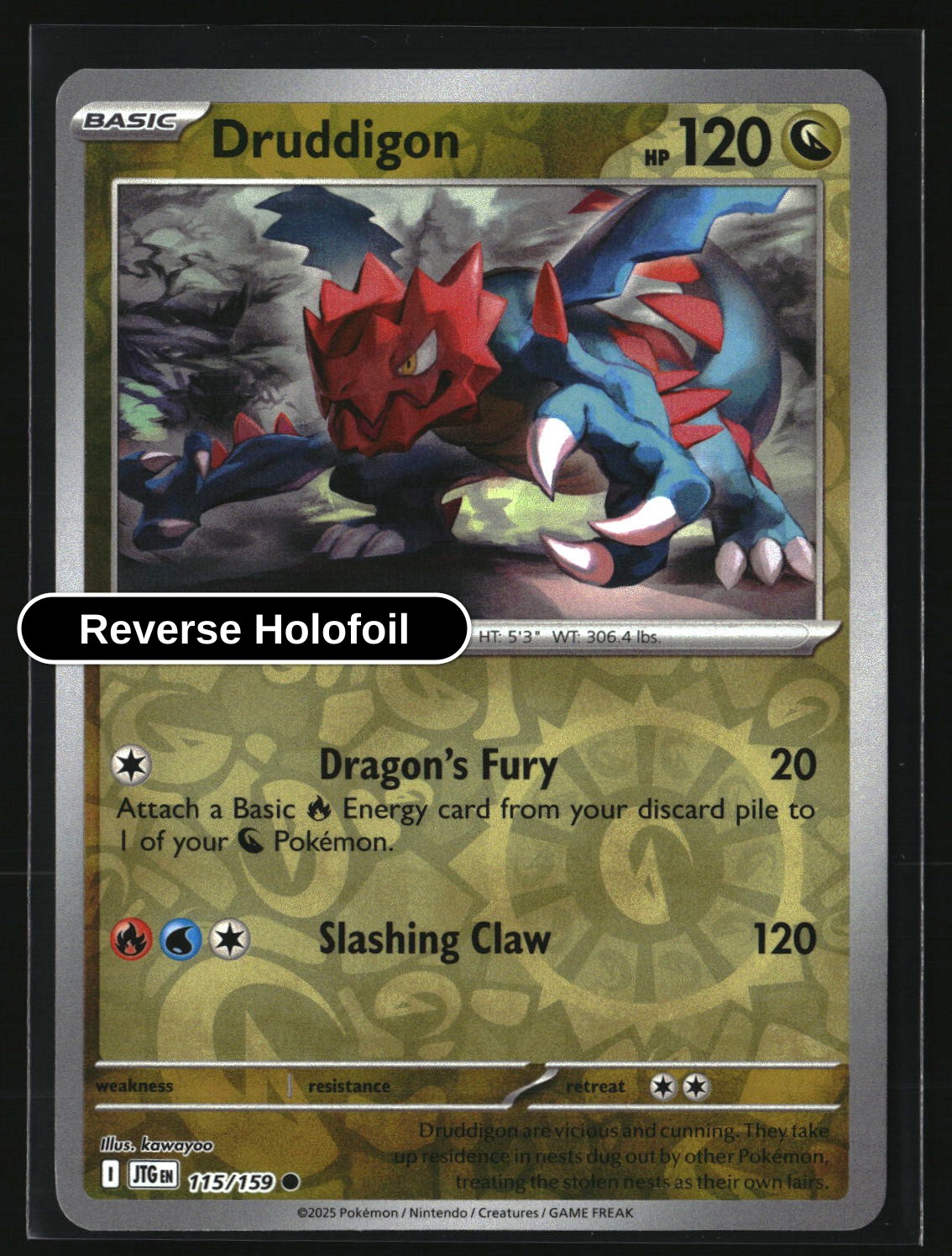 Druddigon - 115/159 - [JTG - SV09: Journey Together] - Reverse Holofoil