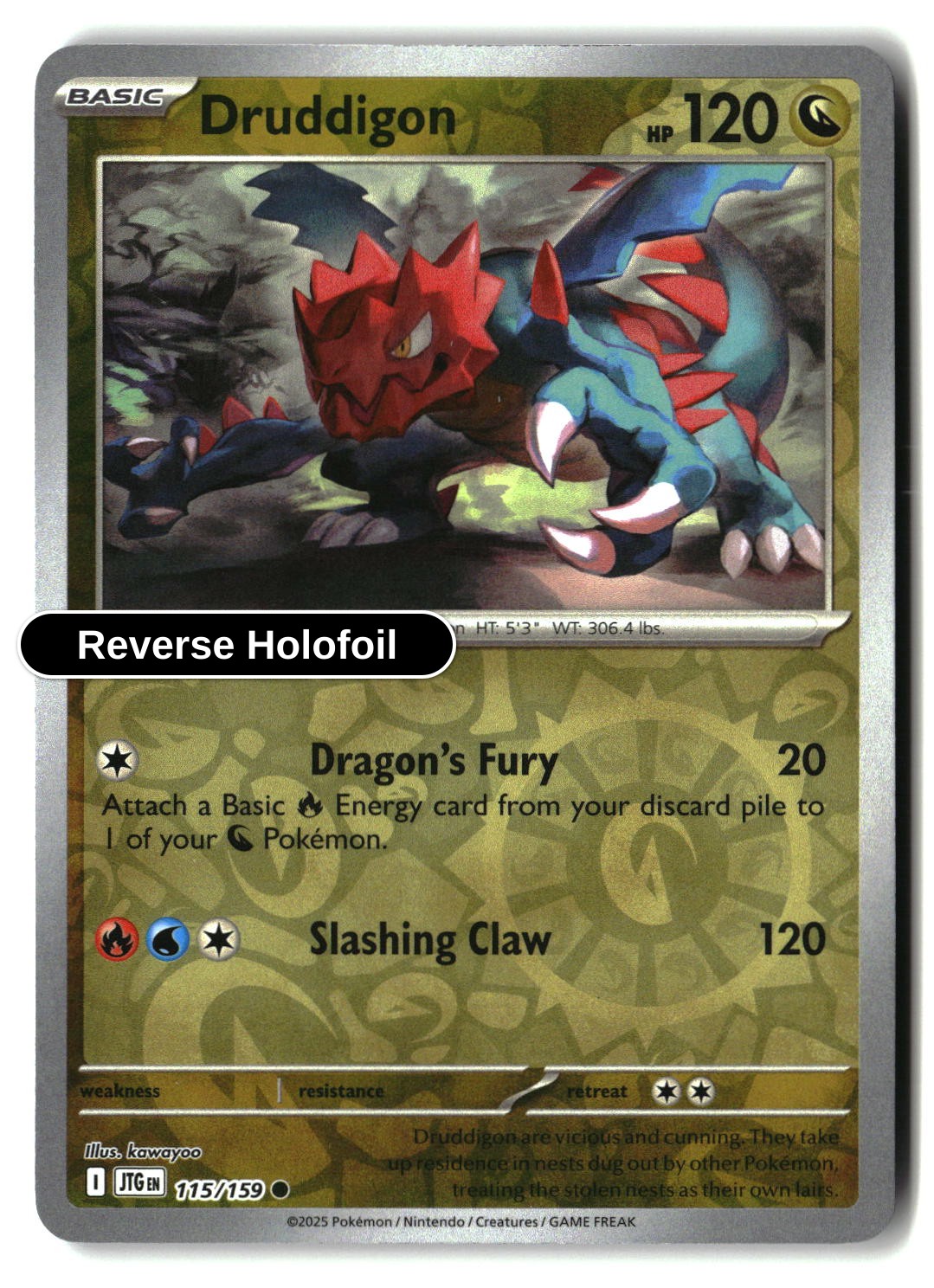 Druddigon - 115/159 - [JTG - SV09: Journey Together] - Reverse Holofoil