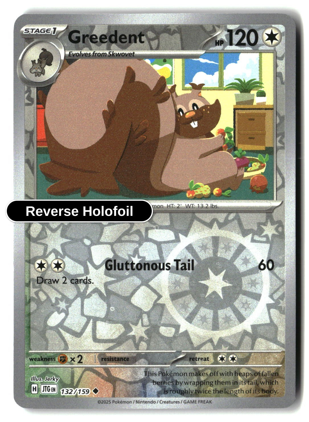Greedent - 132/159 - [JTG - SV09: Journey Together] - Reverse Holofoil