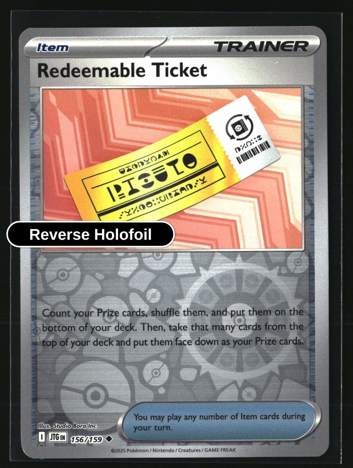 Redeemable Ticket - 156/159 - [JTG - SV09: Journey Together] - Reverse Holofoil