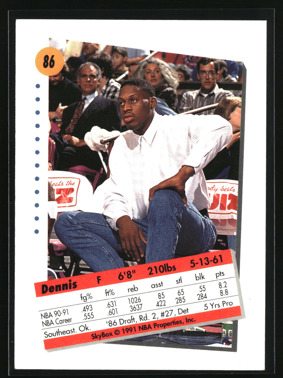 Dennis Rodman 1991-92 SkyBox #86