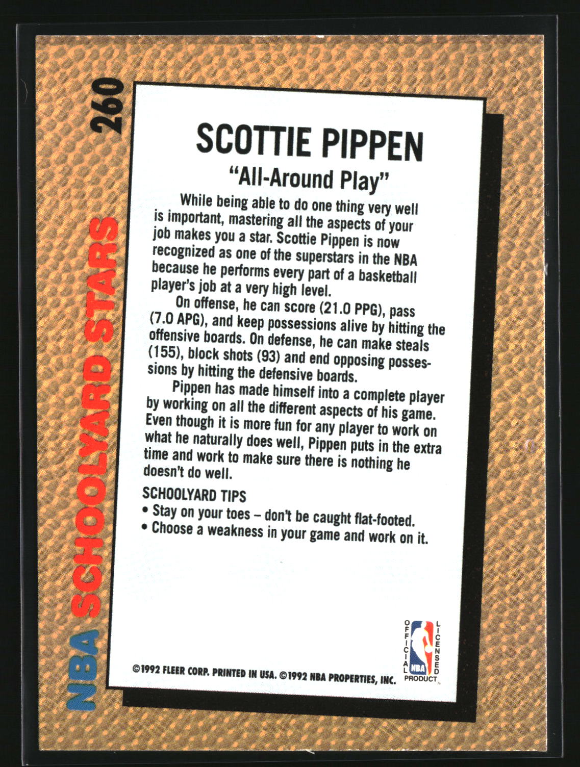 Scottie Pippen 1992-93 Fleer #260