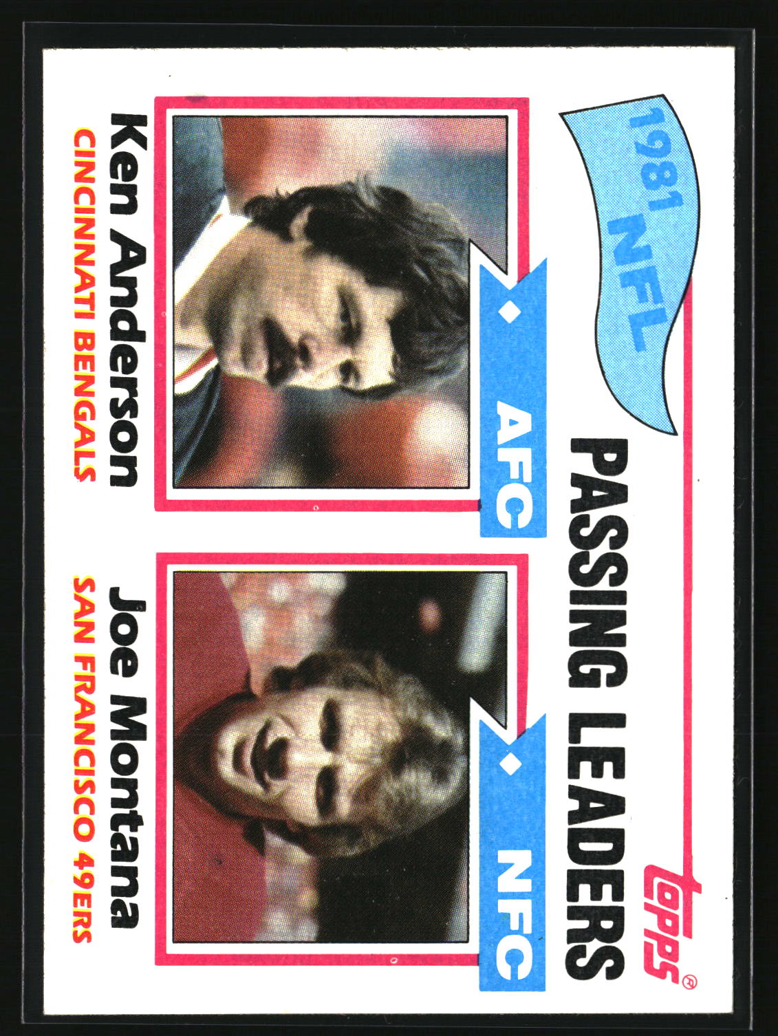 Ken Anderson / Joe Montana 1982 Topps #257