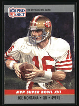 Joe Montana 1990 Pro Set Super Bowl MVP Collectibles #16