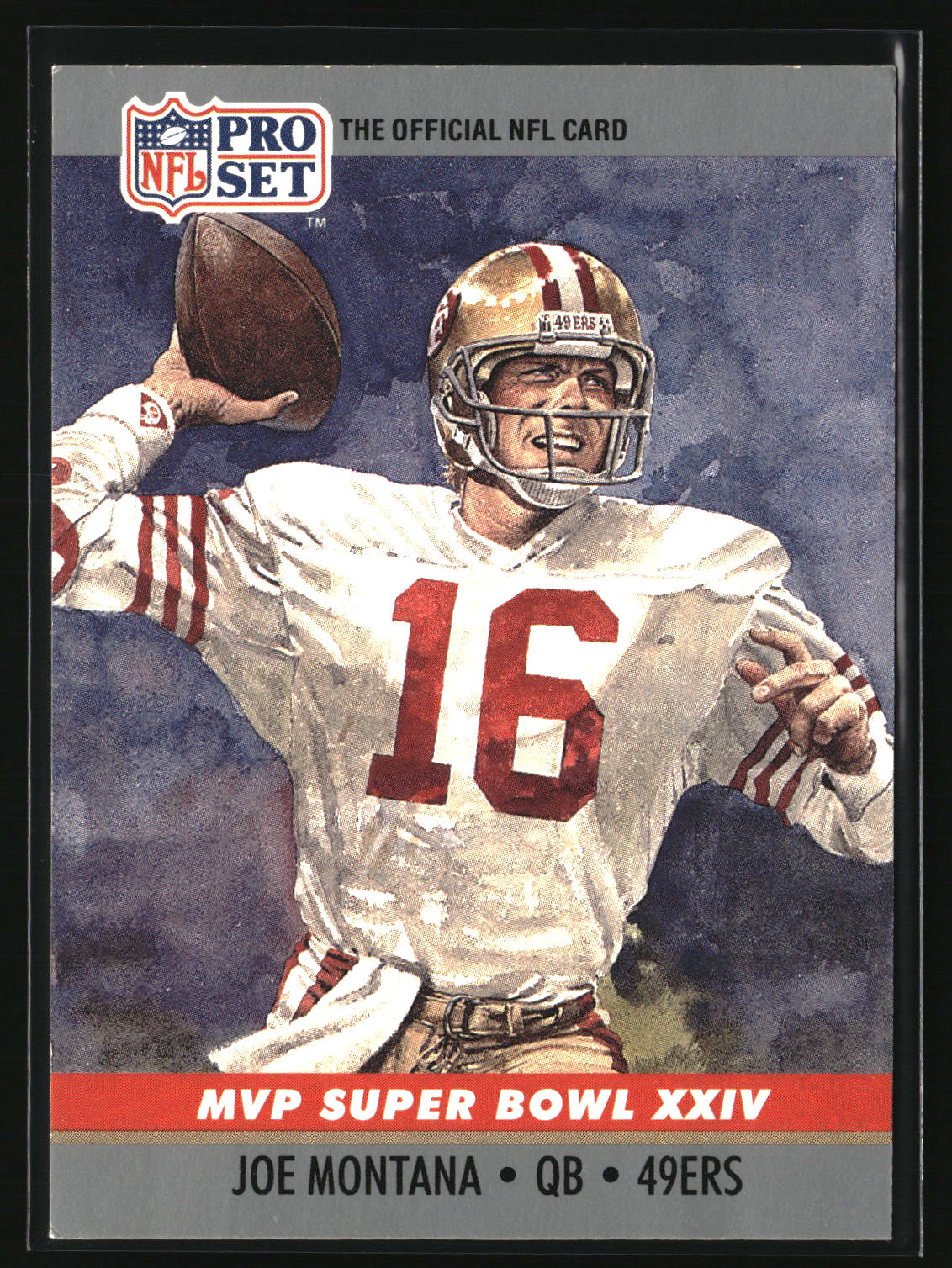 Joe Montana 1990 Pro Set Super Bowl MVP Collectibles #24