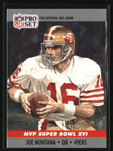 Joe Montana 1990 Pro Set Super Bowl MVP Collectibles #16