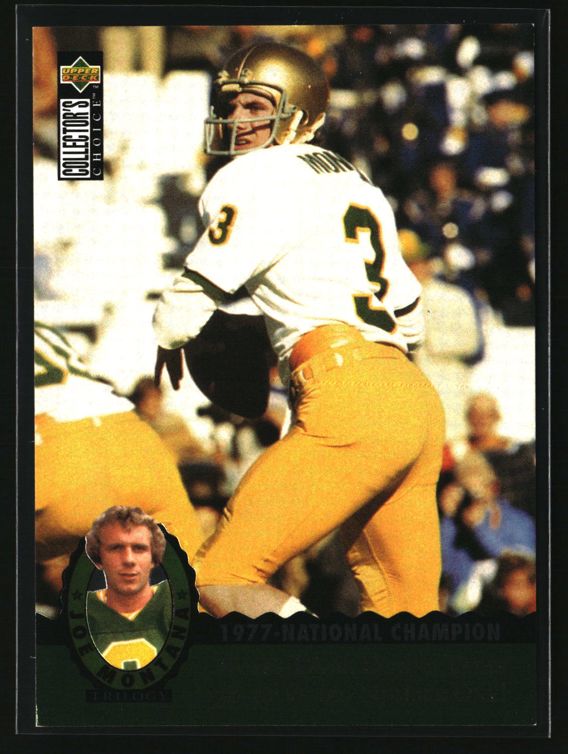 Joe Montana 1995 Collector's Choice Joe Montana Trilogy #MT1