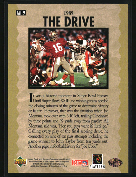Joe Montana 1995 Upper Deck Joe Montana Trilogy #MT9