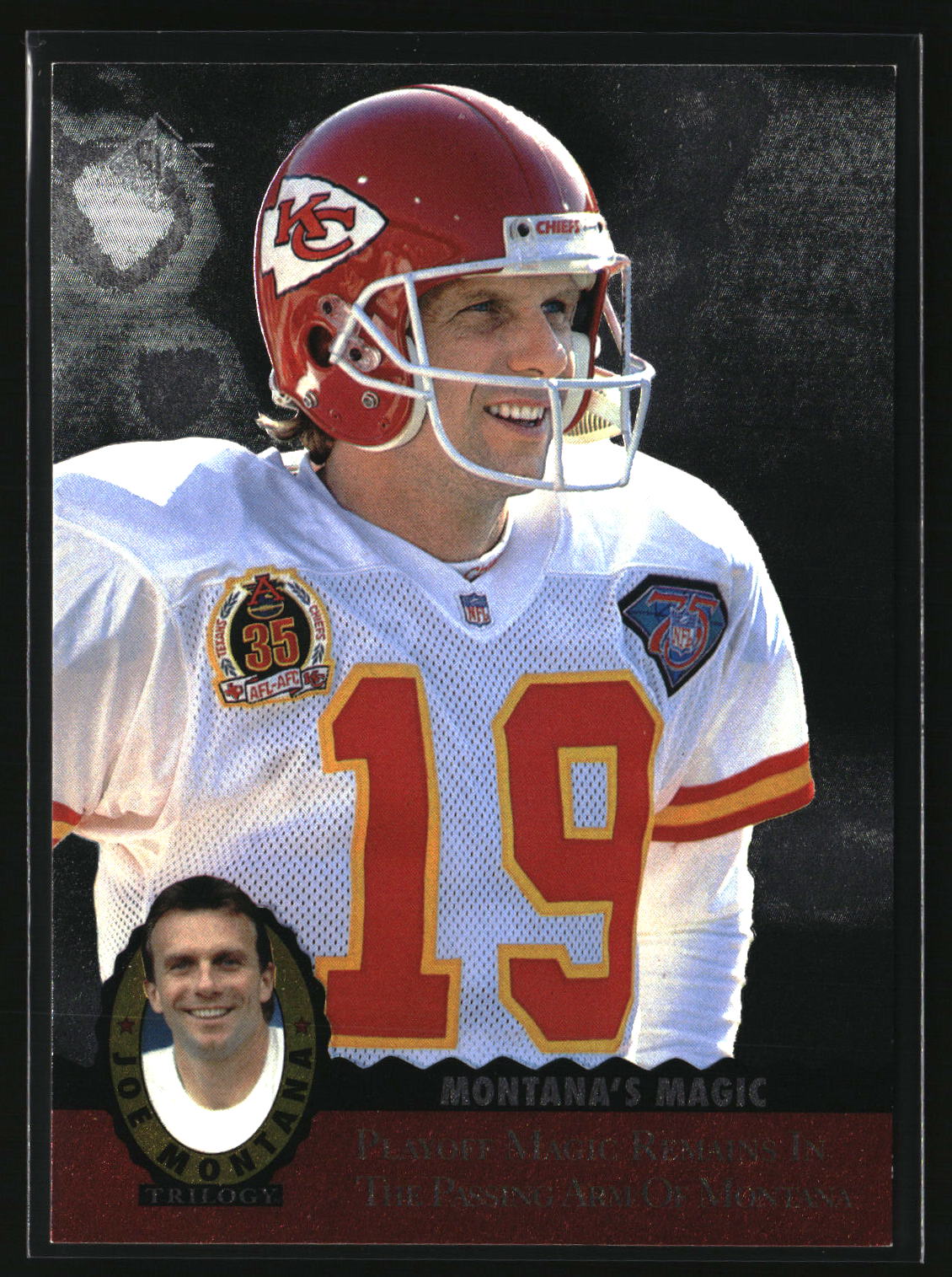 Joe Montana 1995 SP Joe Montana Trilogy #MT17