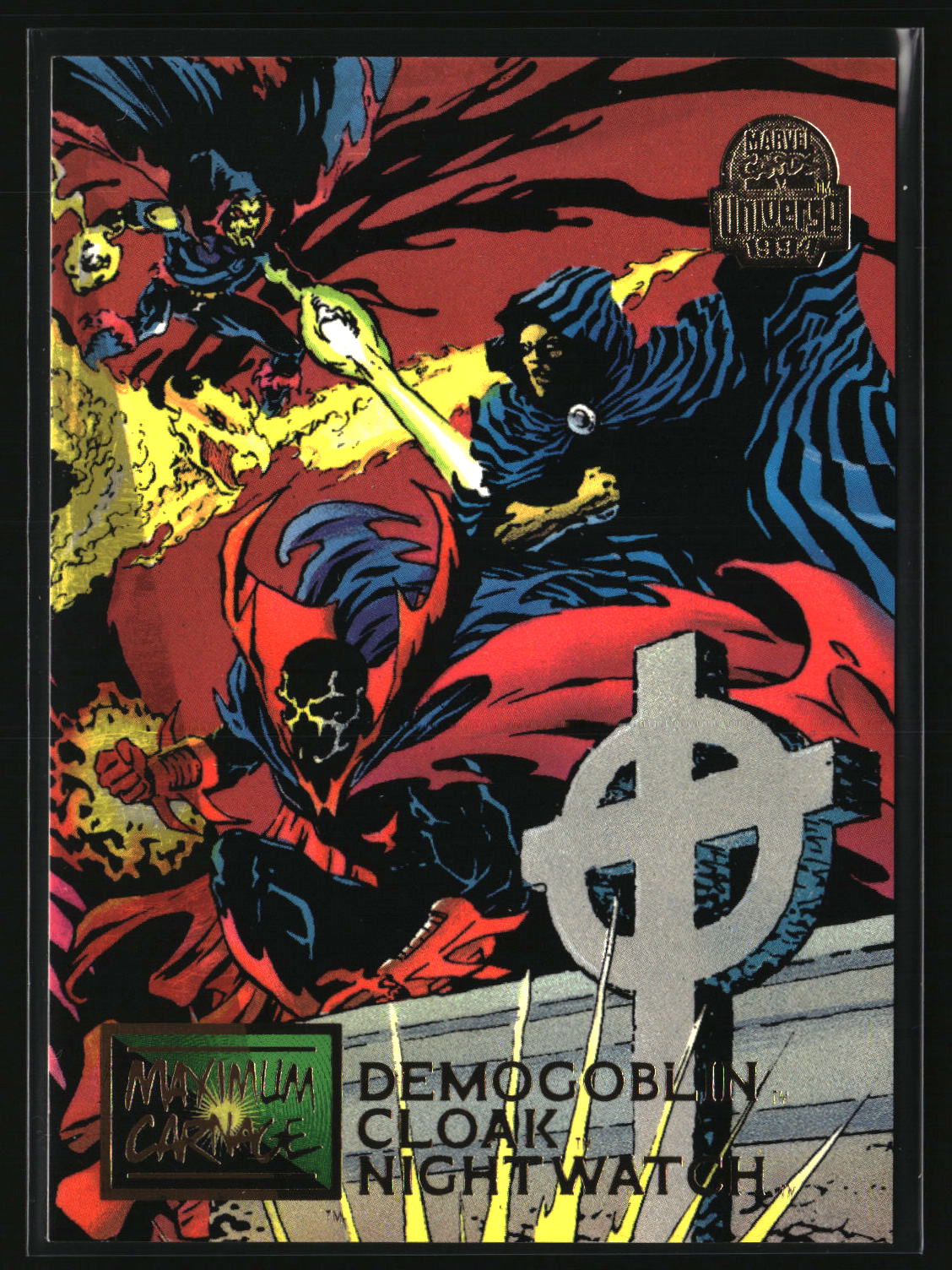 Demogoblin / Cloak / Nightwatch 1994 Fleer Marvel Universe #21