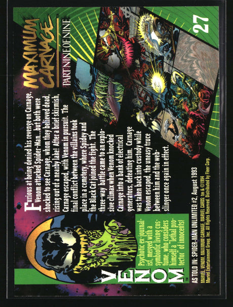 Venom 1994 Fleer Marvel Universe #27