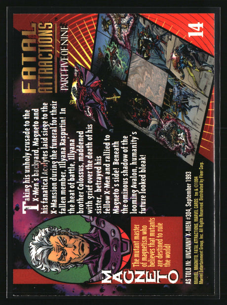 Magneto 1994 Fleer Marvel Universe #14