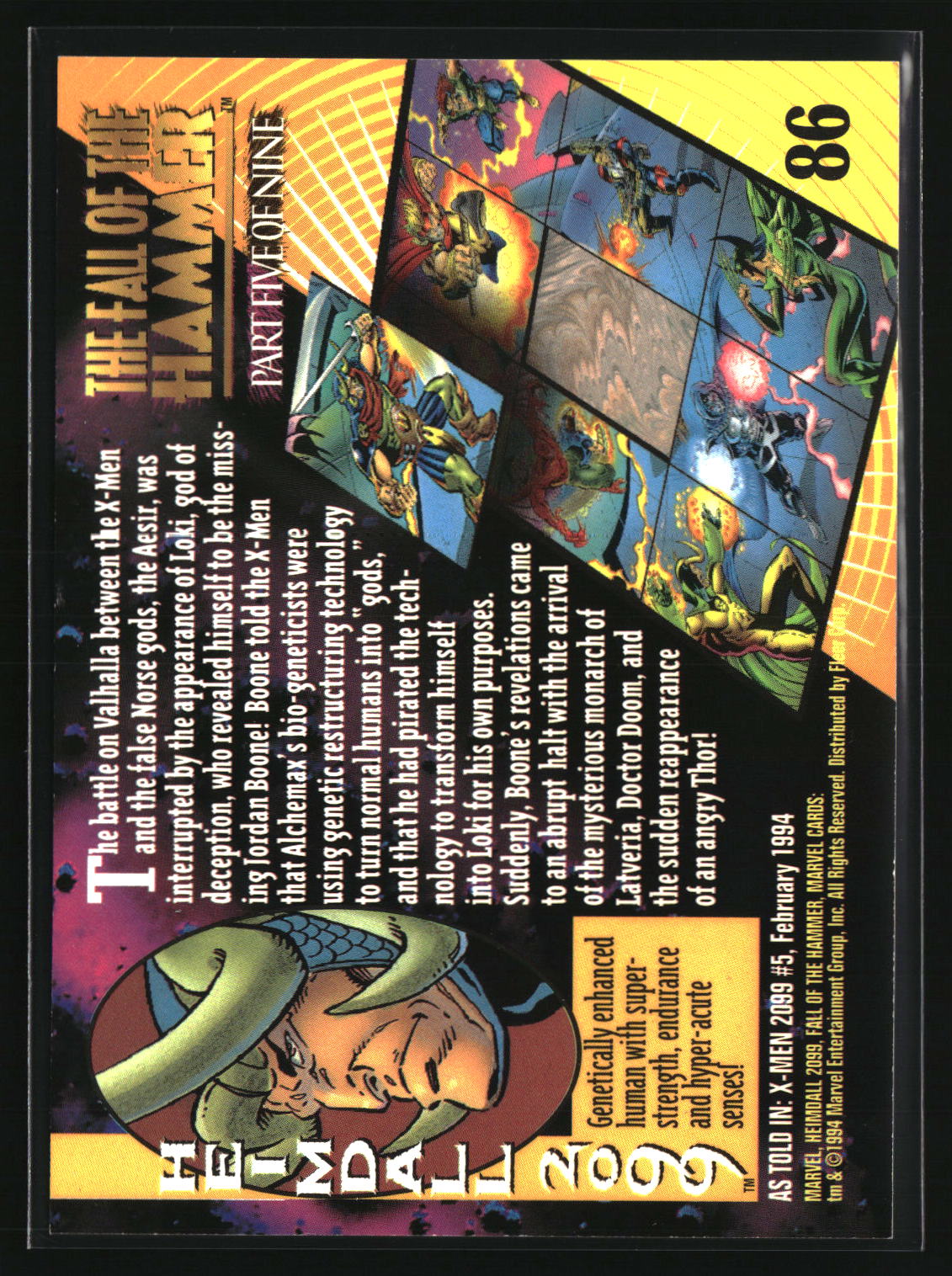 Heimdall 2099 1994 Fleer Marvel Universe #86