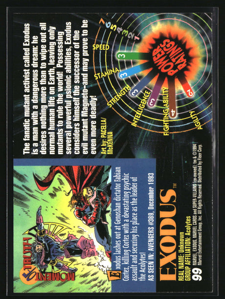 Exodus 1994 Fleer Marvel Universe #99