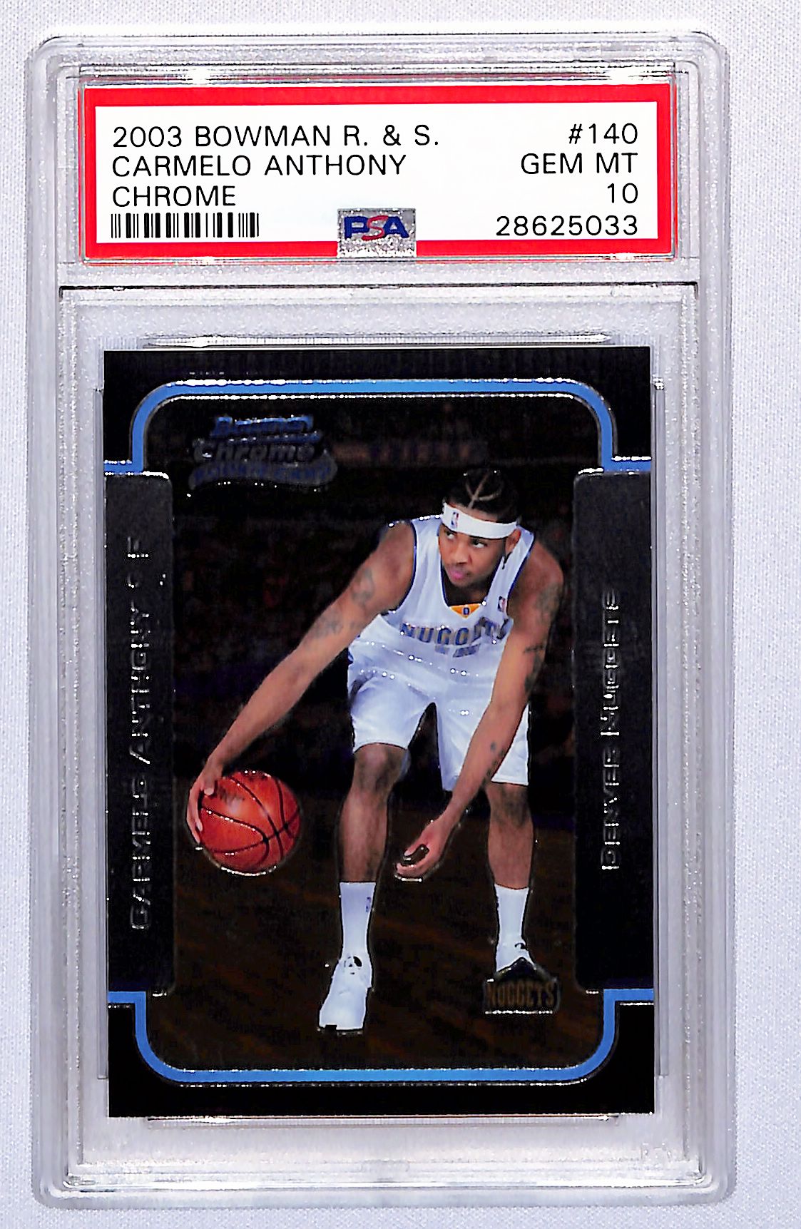 Carmelo Anthony 2003-04 Bowman Chrome #140 PSA 10