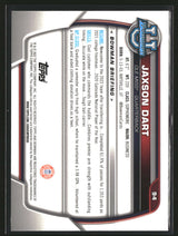 Jaxson Dart 2022 Bowman University Chrome Pink Refractor #94