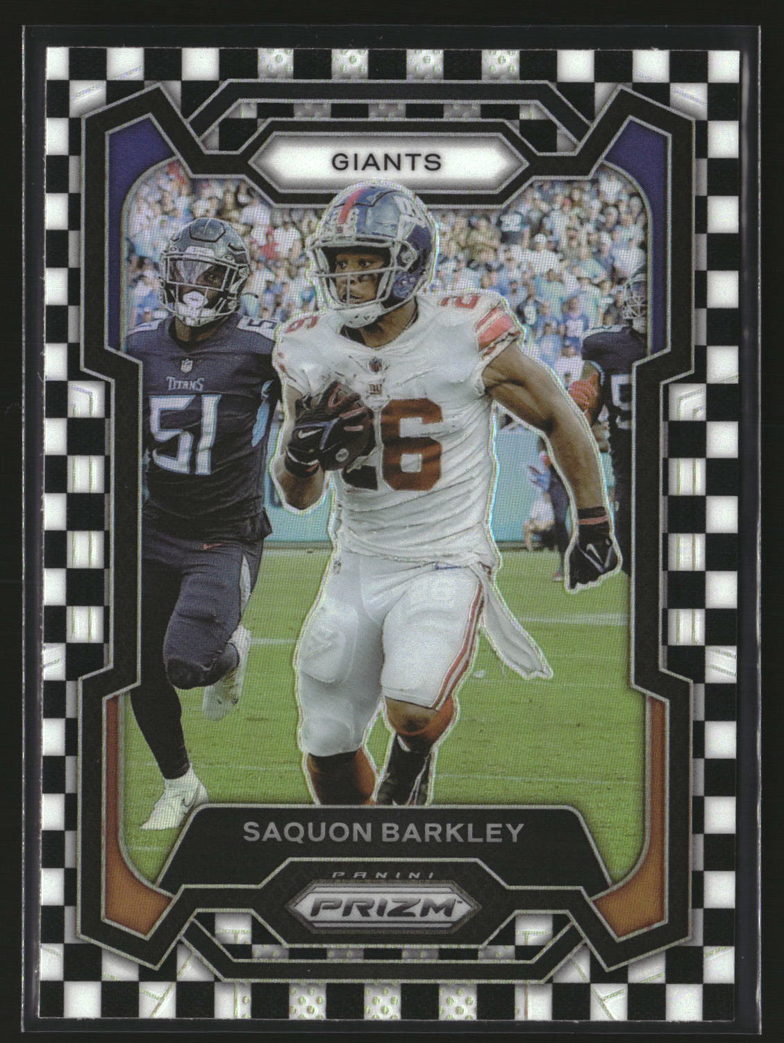 Saquon Barkley 2023 Panini Prizm Black and White Checker #225