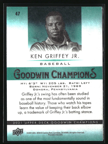 Ken Griffey Jr. 2021 Upper Deck Goodwin Champions #47