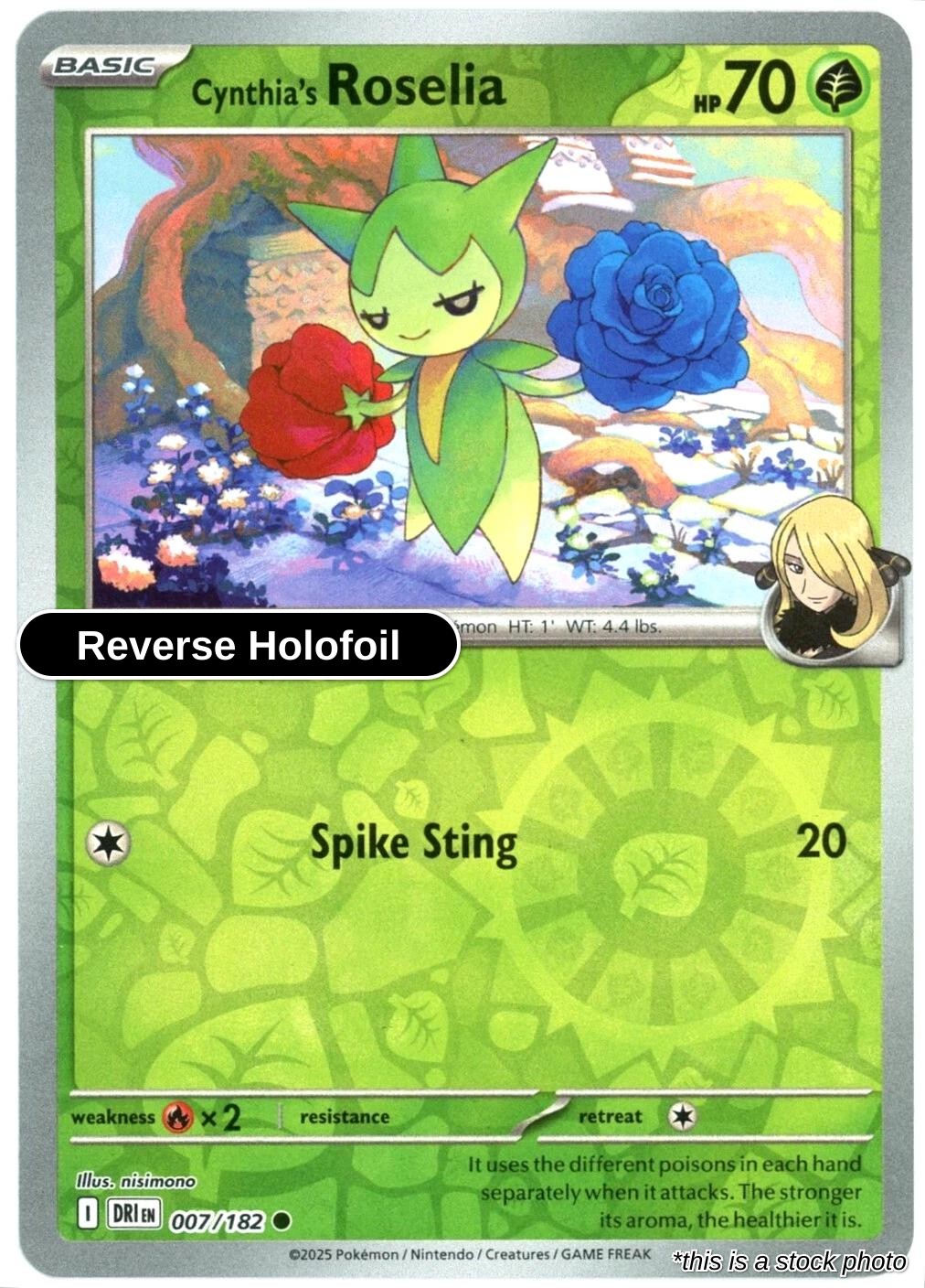 Cynthia's Roselia - 007/182 - [DRI - SV10: Destined Rivals] - Reverse Holofoil