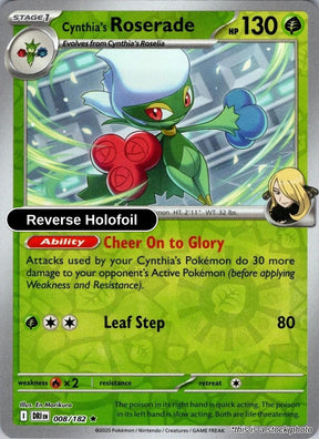 Cynthia's Roserade - 008/182 - [DRI - SV10: Destined Rivals] - Reverse Holofoil
