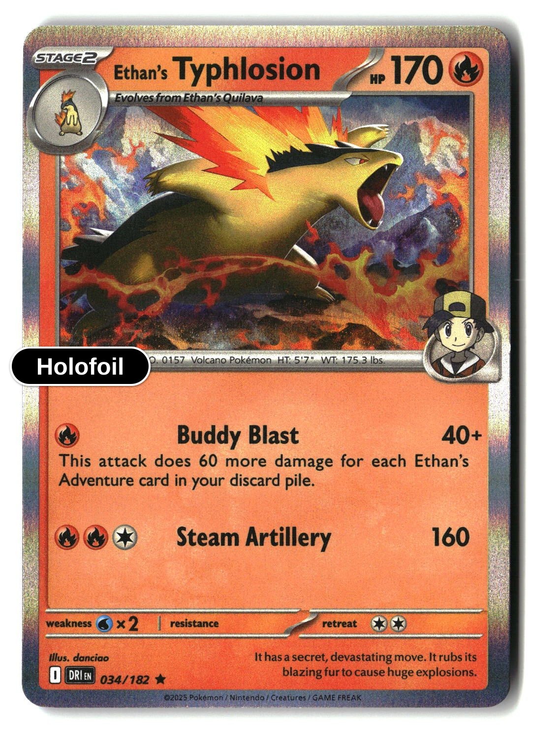 Ethan's Typhlosion - 034/182 - [DRI - SV10: Destined Rivals] - Holofoil