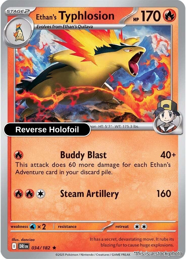 Ethan's Typhlosion - 034/182 - [DRI - SV10: Destined Rivals] - Reverse Holofoil