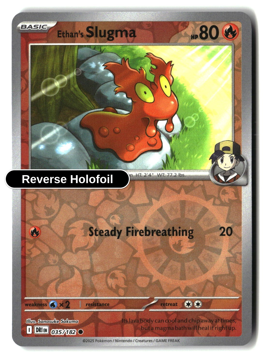 Ethan's Slugma - 035/182 - [DRI - SV10: Destined Rivals] - Reverse Holofoil